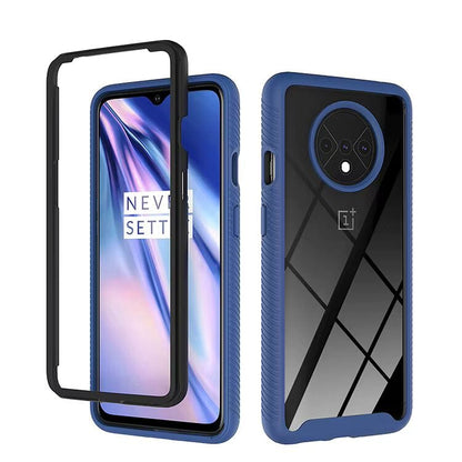 Clear Transparent Mobile Cover for OnePlus 7T Royal Blue Onezeros.in