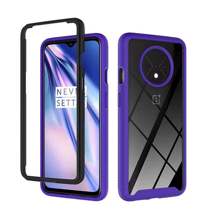 Clear Transparent Mobile Cover for OnePlus 7T Purple Onezeros.in