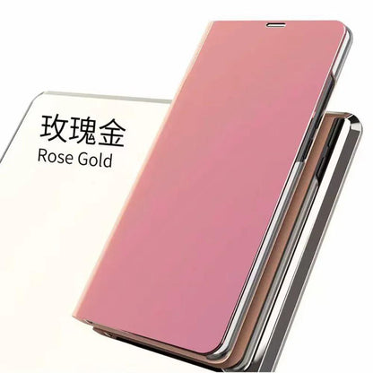 Clear View Standing Flip Cover For OPPO A5 2020 Pink Onezeros.in