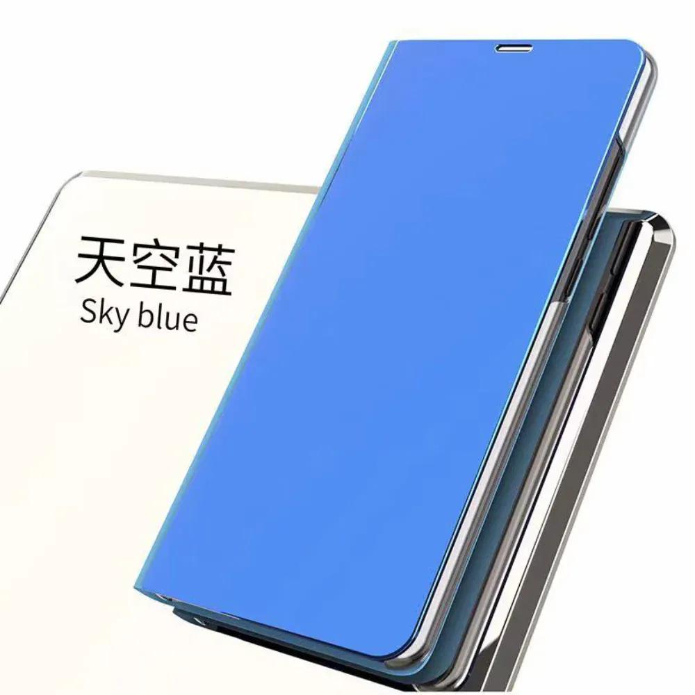 Clear View Standing Flip Cover For OPPO A5 2020 Blue Onezeros.in