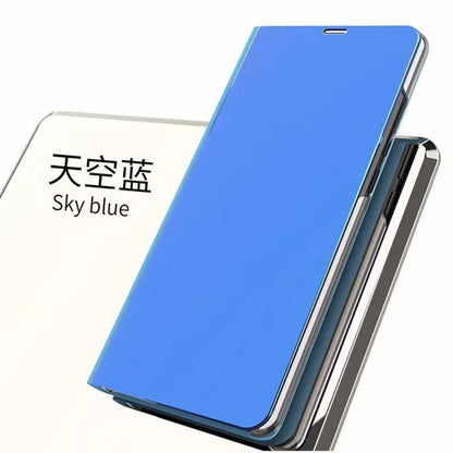 Clear View Standing Flip Cover For OPPO A5 2020 Blue Onezeros.in