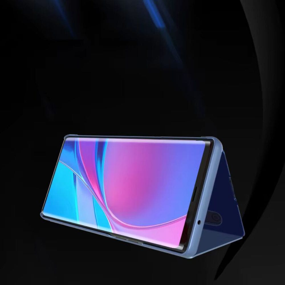 Clear View Standing Flip Cover For Realme 5 Onezeros.in