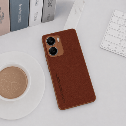 CODE Logo Phone Case for Vivo V29E 5G Mobile Cover Brown Onezeros.in