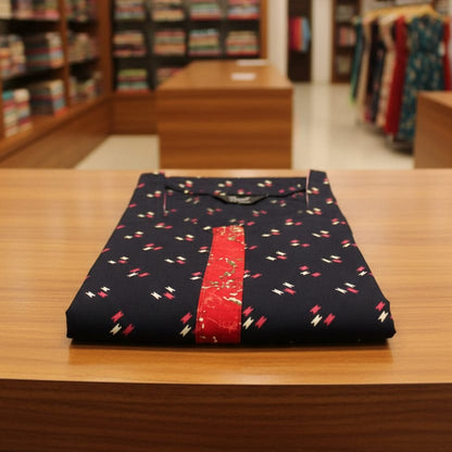 Coffe Brown With Red Geometric Pattern Nighty Onezeros.in