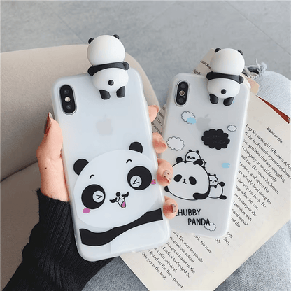 Cute Silicone Panda Cartoon Mobile Cover for Redmi 9A Onezeros.in