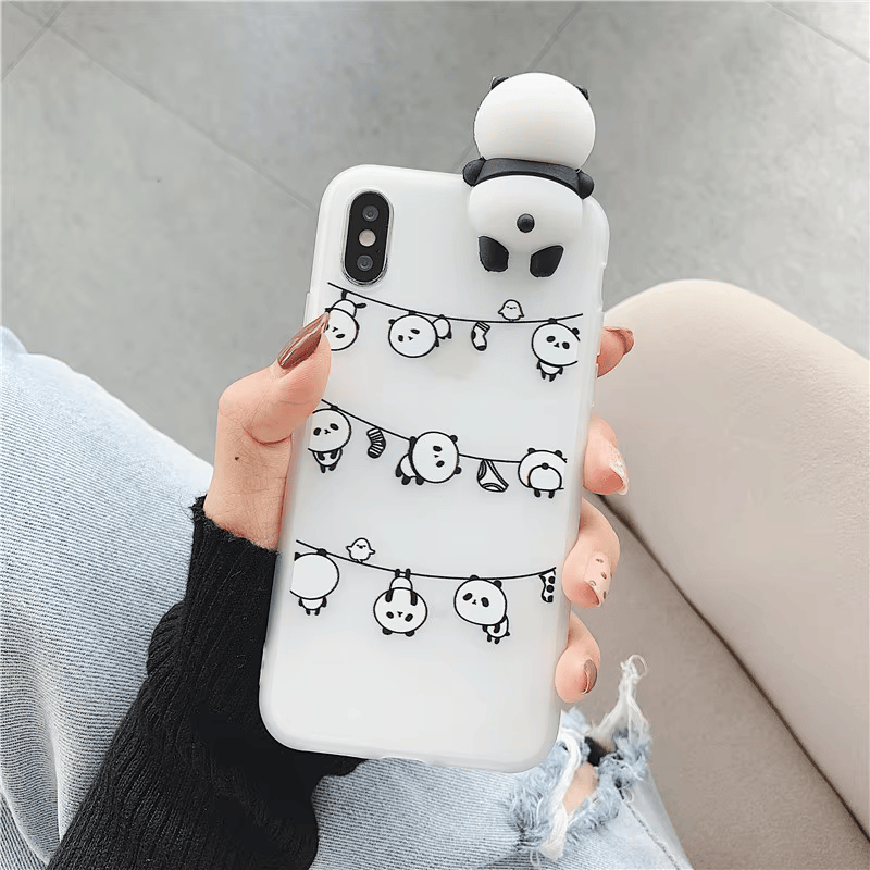 Cute Silicone Panda Cartoon Mobile Cover for Redmi 9A 2 Onezeros.in