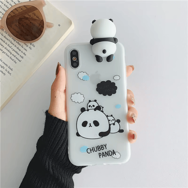 Cute Silicone Panda Cartoon Mobile Cover for Redmi 9A Onezeros.in
