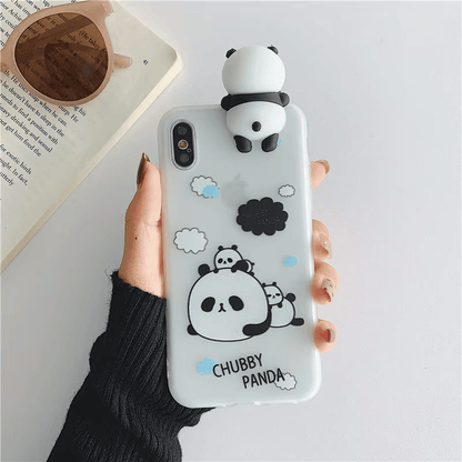Cute Silicone Panda Cartoon Mobile Cover for Redmi 9A Onezeros.in