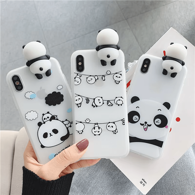 Cute Silicone Panda Cartoon Mobile Cover for Redmi 9A Onezeros.in