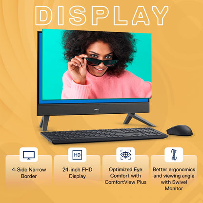 Dell Inspiron 5420 All-in-One Desktop (Core i5-13 th Gen/8GB/512 SSD/23.8 FHD/Black) Computer Accessories