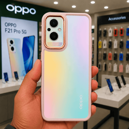 Electroplating Camera Frame Cell Phone Case for OPPO F21 Pro 5G Back Cover Onezeros.in
