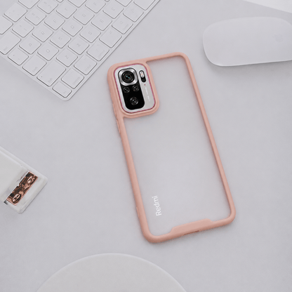 Electroplating Camera Frame Cell Phone Case for Redmi Note 10s Back Cover Pink Onezeros.in