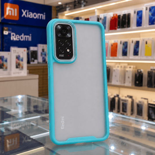 Electroplating Camera Frame Cell Phone Case for Redmi Note 11S Back Cover Mint Green Onezeros.in