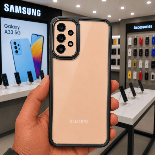 Electroplating Camera Frame Cell Phone Case for Samsung A33 Back Cover Onezeros.in