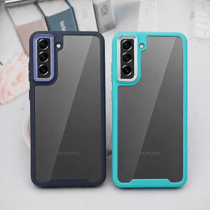 Electroplating Camera Frame Cell Phone Case for Samsung Galaxy S21 FE 5G Back Cover Onezeros.in