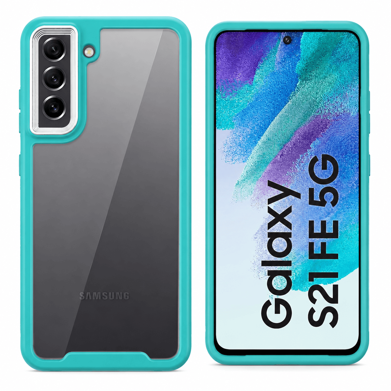 Electroplating Camera Frame Cell Phone Case for Samsung Galaxy S21 FE 5G Back Cover Onezeros.in