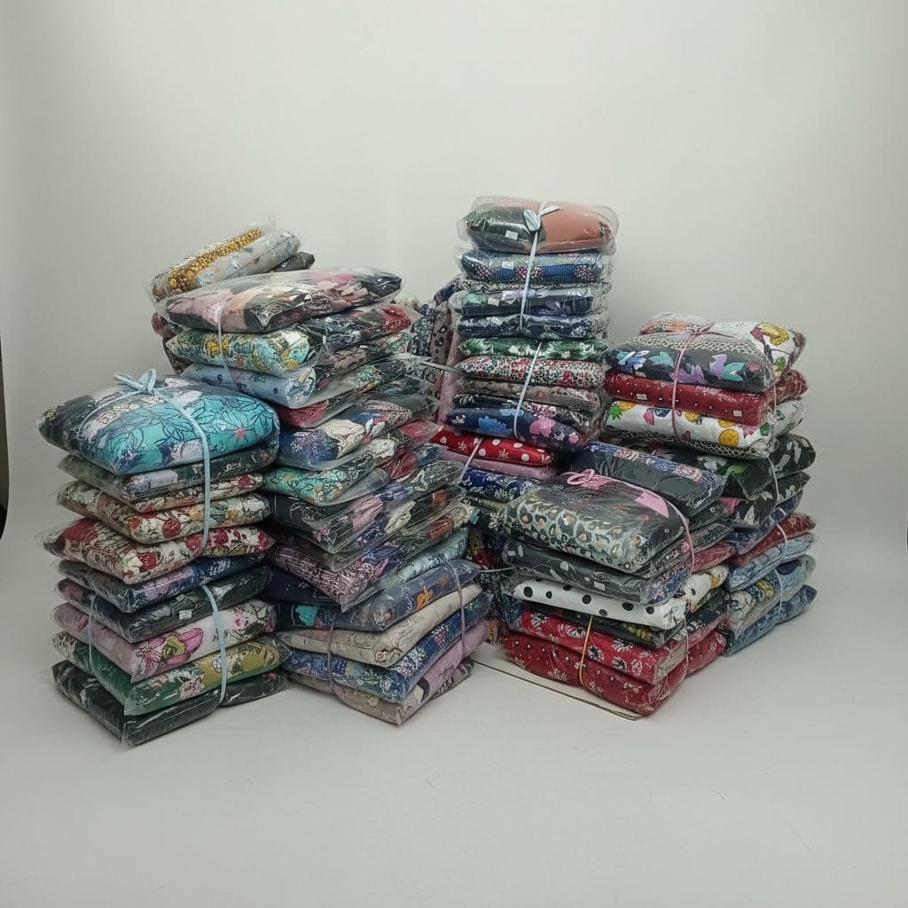 Floral Print Pure Cotton Capri 3/4 pant for Girl (Pack Of 5) Onezeros.in