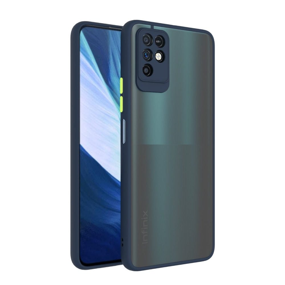 Frosted Smoke Cover for Infinix Note 10 Camera Protection Phone Case Royal Blue Onezeros.in