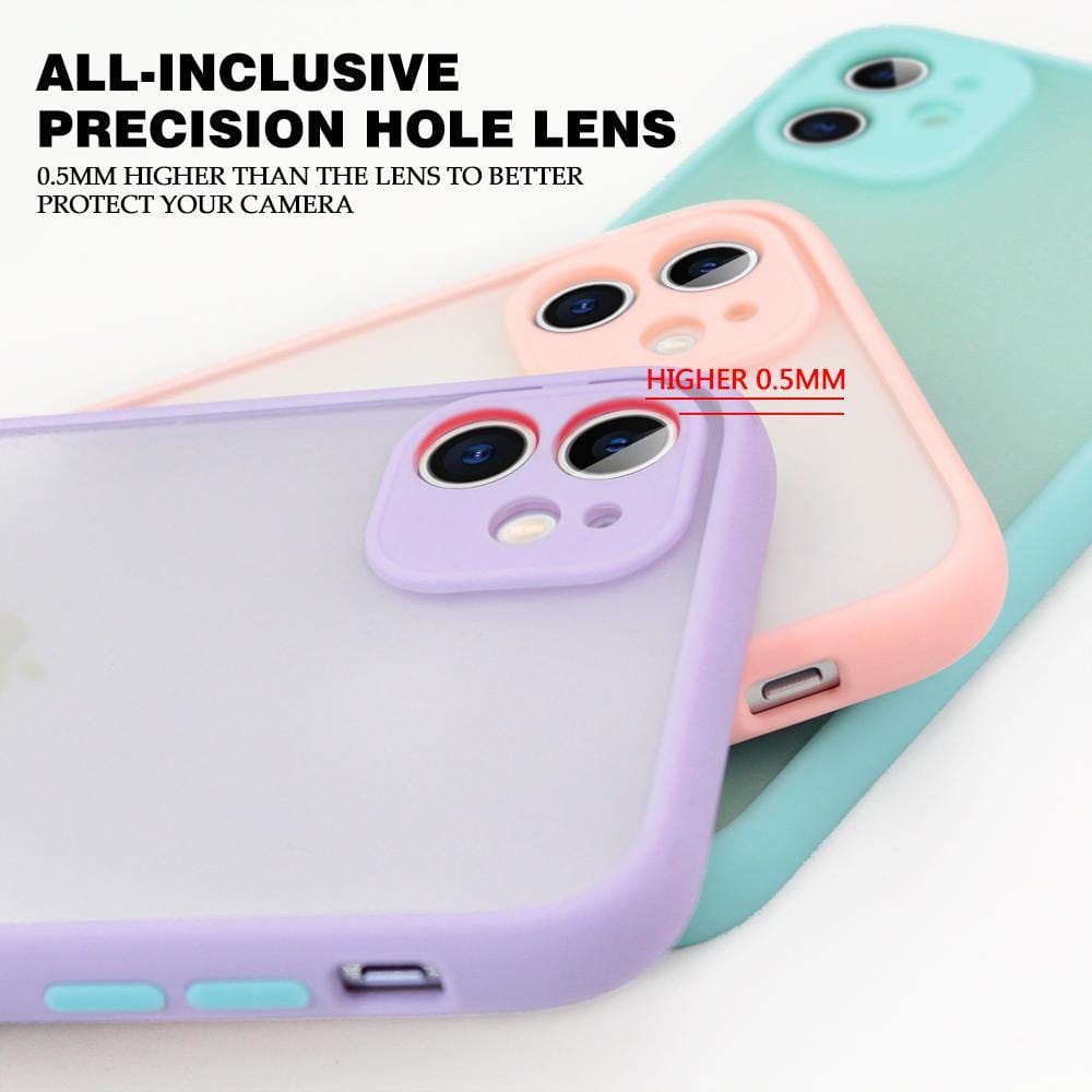 Frosted Smoke Cover for OPPO A16 Camera Protection Phone Case Mobiles & Accessories