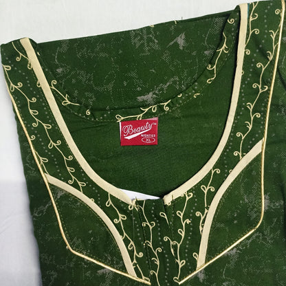 Green Verdant Blossom Wrap Nighty for Women XL Onezeros.in