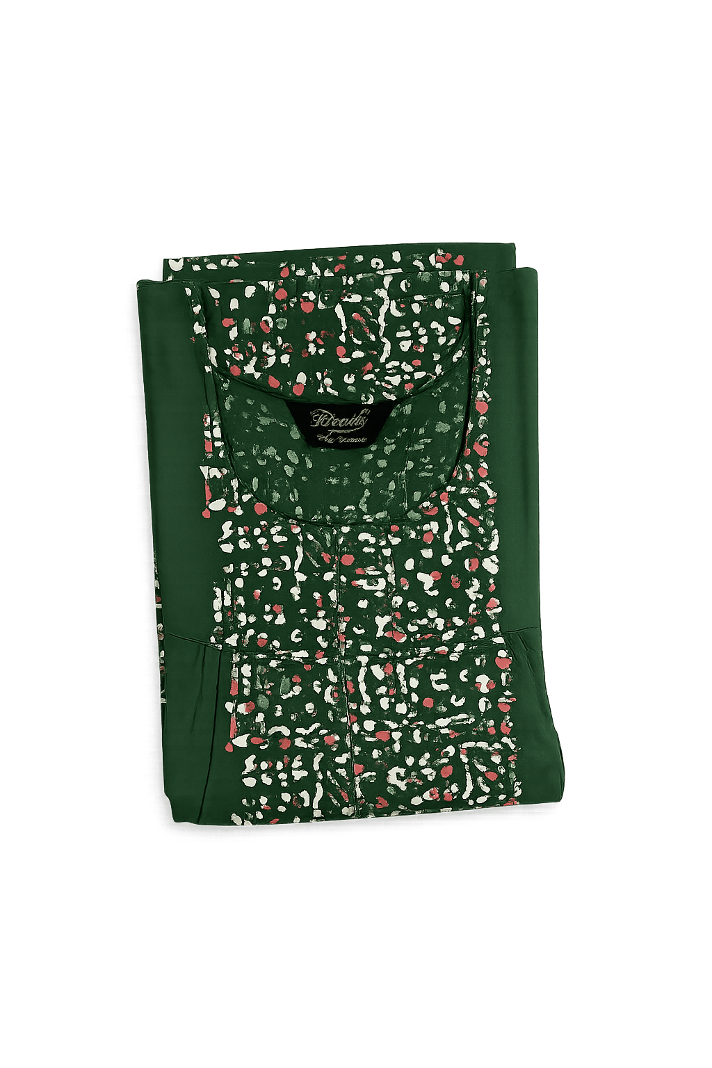 Green White Quilt Pattern Fleet Nighty 2XL Onezeros.in