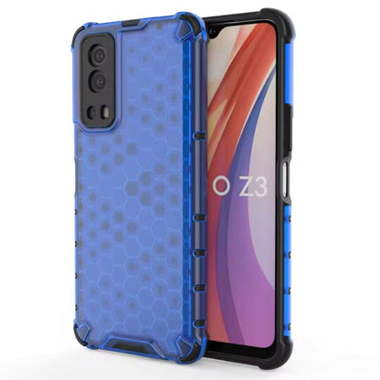 Honeycomb Design Phone Case for iQOO Z3 5G Back Cover Blue Onezeros.in