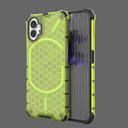 Honeycomb Design Phone Case for Nothing Phone 1 Back Cover Green Onezeros.in