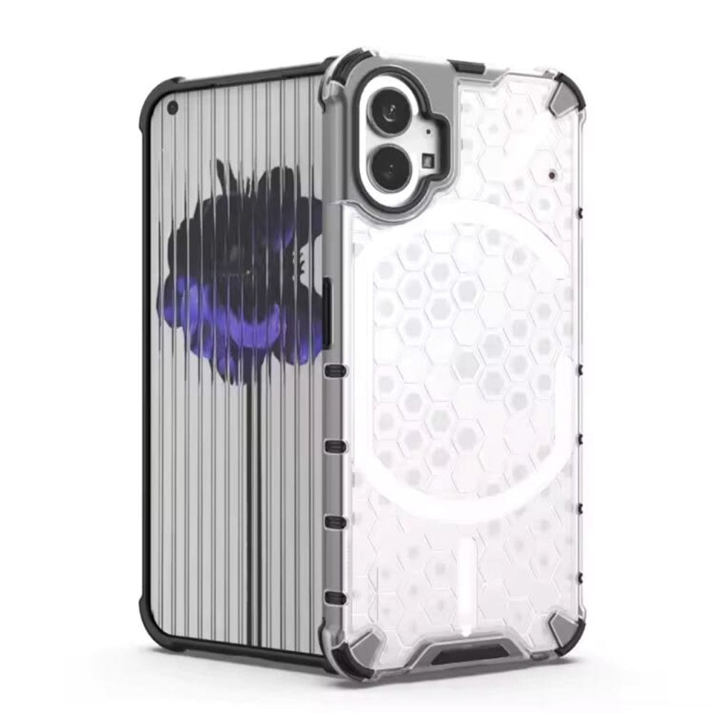 Honeycomb Design Phone Case for Nothing Phone 1 Back Cover White Onezeros.in