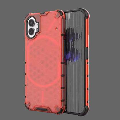 Honeycomb Design Phone Case for Nothing Phone 1 Back Cover Red Onezeros.in