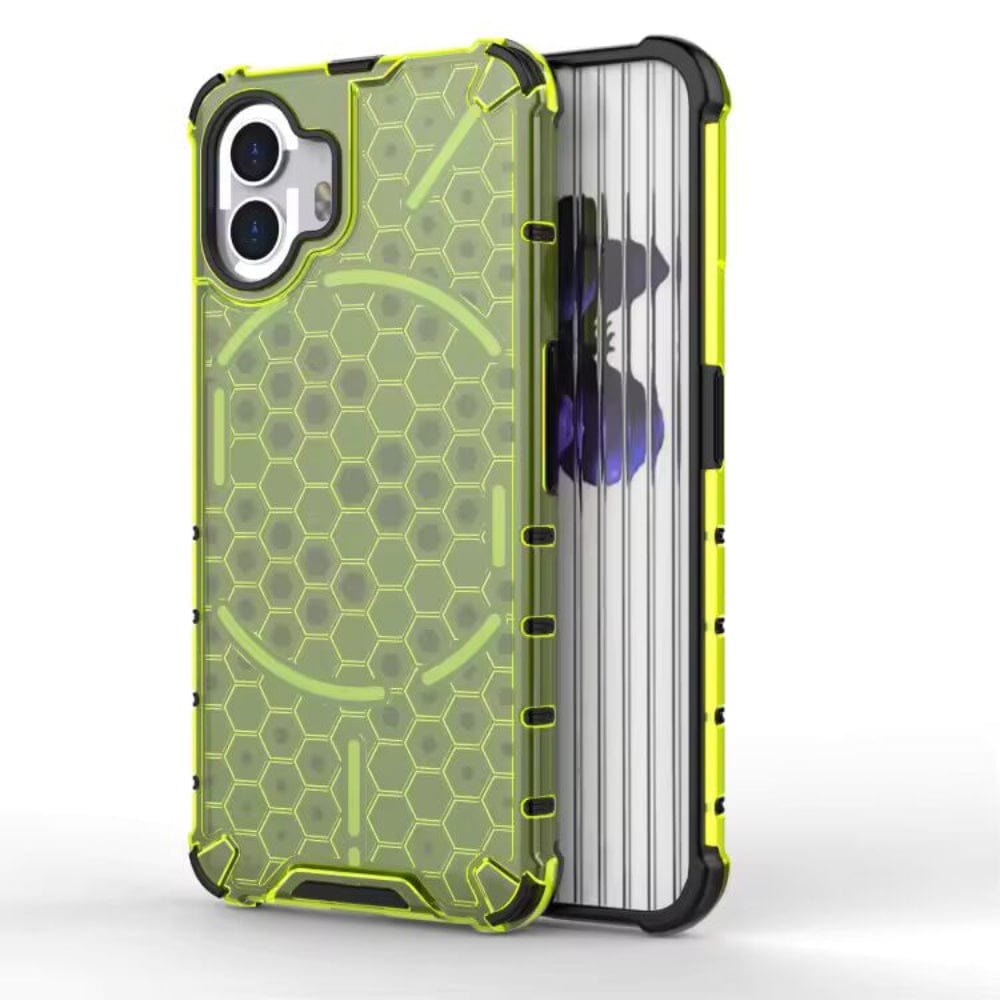 Honeycomb Design Phone Case for Nothing Phone 2 Back Cover Green Onezeros.in