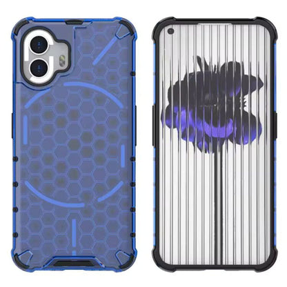 Honeycomb Design Phone Case for Nothing Phone 2 Back Cover Blue Onezeros.in