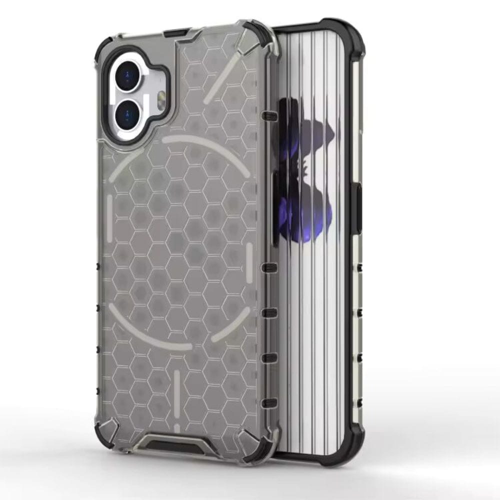 Honeycomb Design Phone Case for Nothing Phone 2 Back Cover Grey Onezeros.in