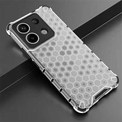 Honeycomb Design Phone Case for Redmi Note 13 5G Back Cover White Onezeros.in