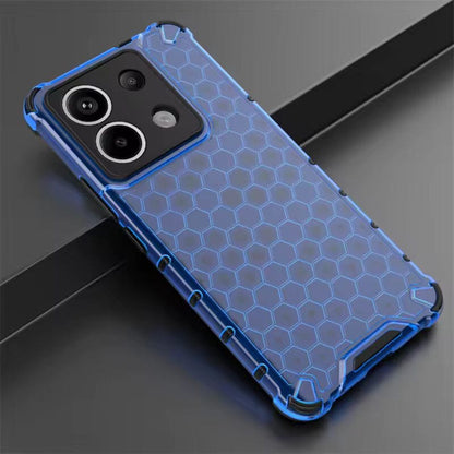 Honeycomb Design Phone Case for Redmi Note 13 Pro 5G Back Cover Blue Onezeros.in