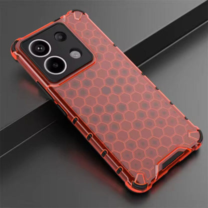 Honeycomb Design Phone Case for Redmi Note 13 Pro 5G Back Cover Red Onezeros.in
