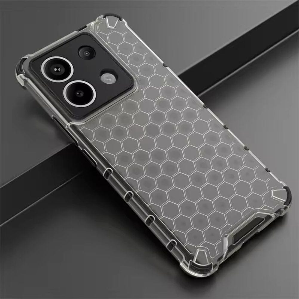 Honeycomb Design Phone Case for Redmi Note 13 Pro 5G Back Cover Grey Onezeros.in