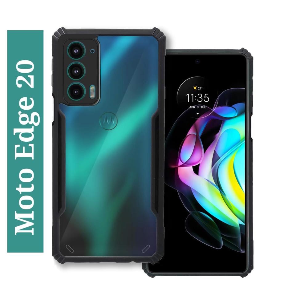 Hybrid Slim Transparent Phone Case For Moto Edge 20 Back Cover Onezeros.in