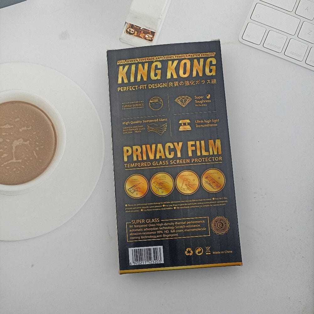 King Kong Privacy Tempered Glass for Redmi A3 Screen Protectors (Pack of 2) Onezeros.in
