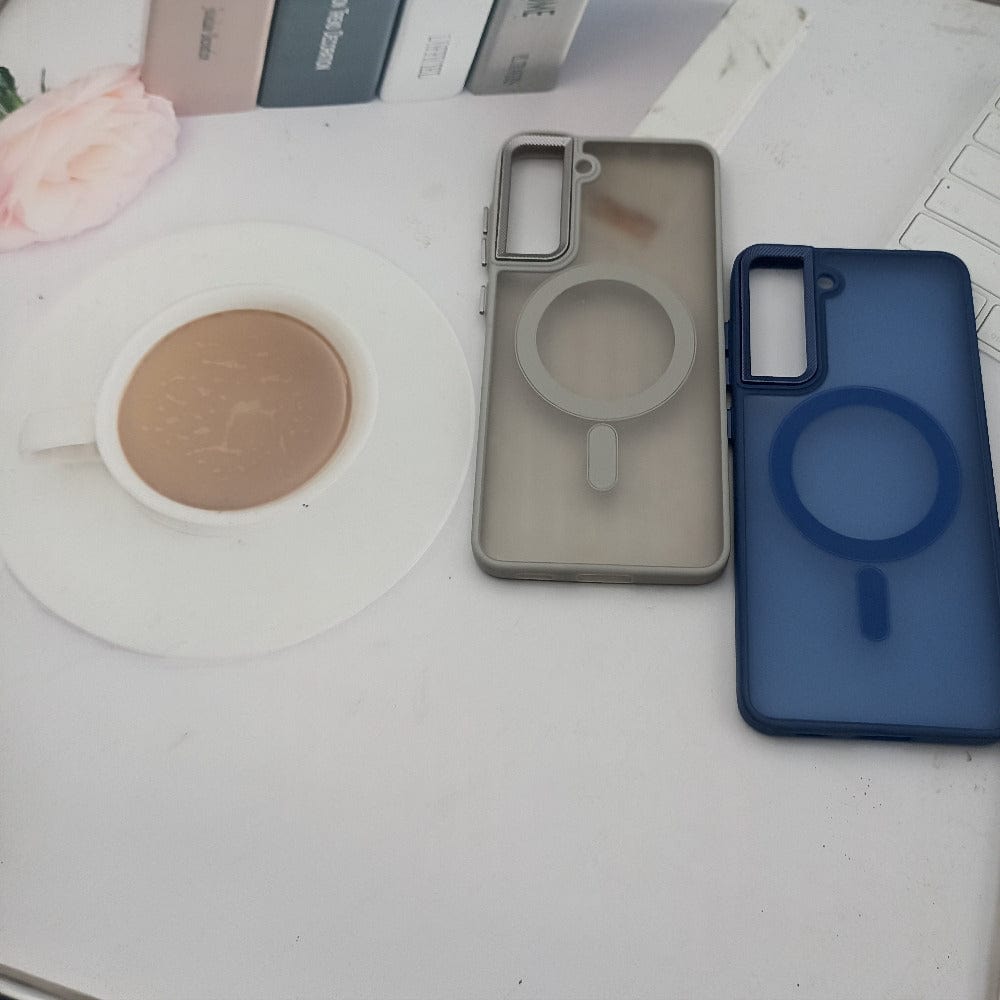 Magnetic Magsafe Matte Finish Cell Phone Case for Samsung S21 FE Onezeros.in