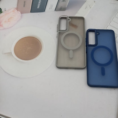 Magnetic Magsafe Matte Finish Cell Phone Case for Samsung S21 FE Onezeros.in