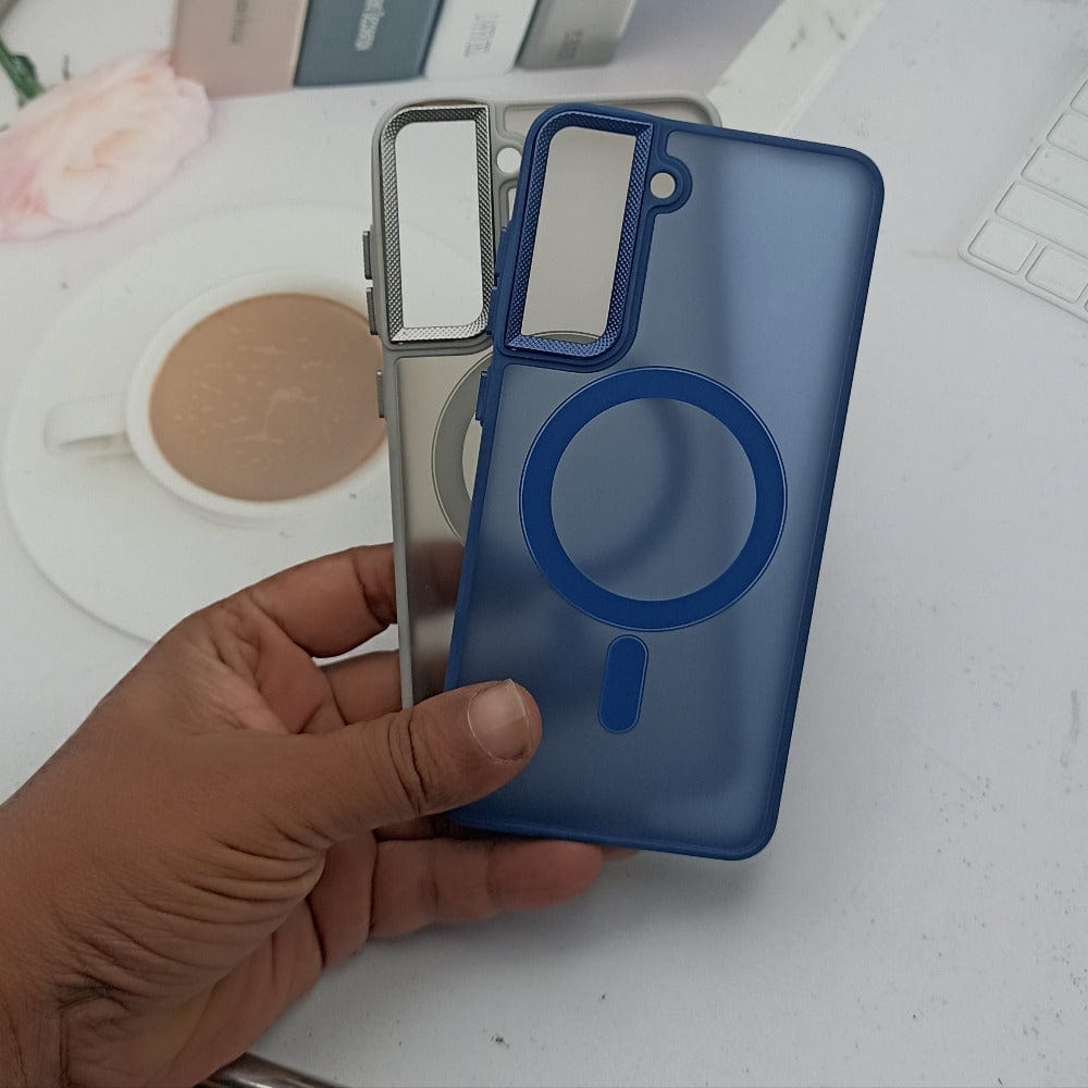 Magnetic Magsafe Matte Finish Cell Phone Case for Samsung S21 FE Onezeros.in
