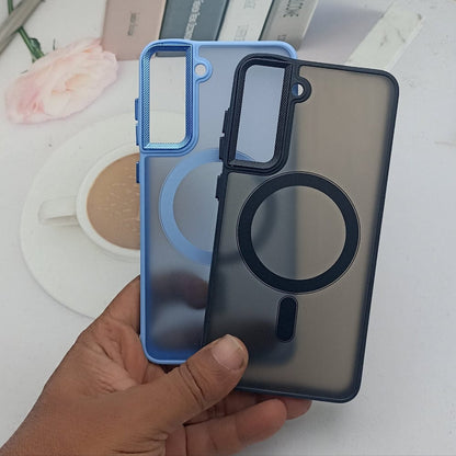 Magnetic Magsafe Matte Finish Cell Phone Case for Samsung S21 FE Onezeros.in