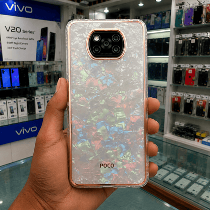 Marble Pattern Back Cover For POCO X3 Phone Case With Pop Up Holder Mixed Onezeros.in