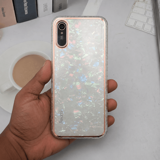 Marble Pattern Back Cover For Redmi 9A/9i Phone Case With Pop Up Holder Onezeros.in
