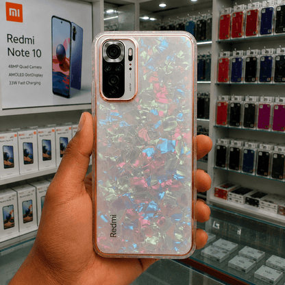 Marble Pattern Back Cover For Redmi Note 10 Phone Case With Pop Up Holder Mixed Onezeros.in