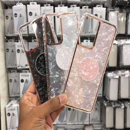 Marble Pattern Back Cover For Redmi Note 8 Phone Case With Pop Up Holder Mobiles & Accessories