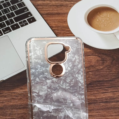 Marble Pattern Back Cover For Redmi Note 9 Phone Case With Pop Up Holder Mobiles & Accessories
