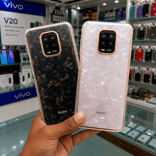Marble Pattern Back Cover For Redmi Note 9 Pro Phone Case With Pop Up Holder Onezeros.in