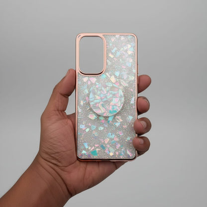 Marble Pattern Back Cover For Samsung Galaxy A53 5G Phone Case With Pop Up Holder Mixed Onezeros.in