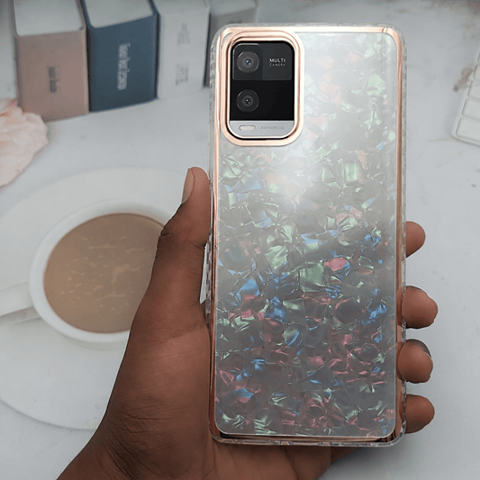 Marble Pattern Back Cover For Vivo Y21/Y33s Phone Case With Pop Up Holder Mixed Onezeros.in